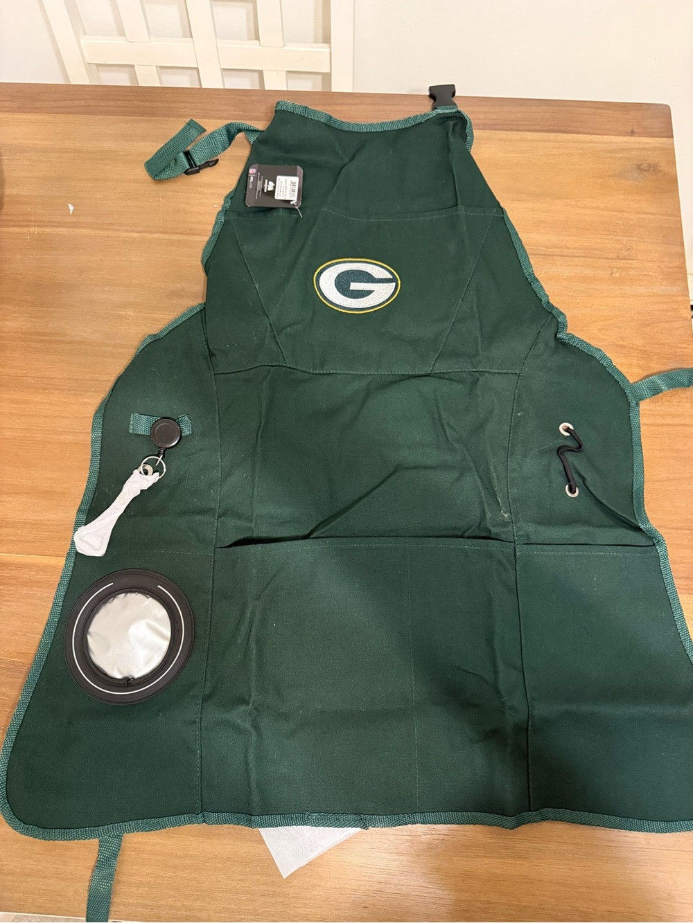 NFL Green Grill Apron with Team G Patch